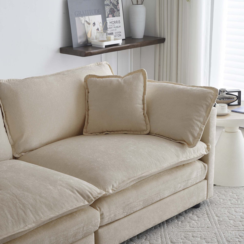 Anders 6-Seater Reversible Modular Sectional Sofa, Beige