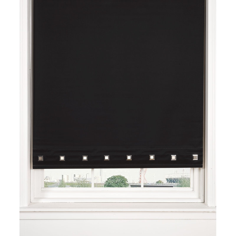 Blackout Roller Shade, Black, 165 cm L x 180 cm W