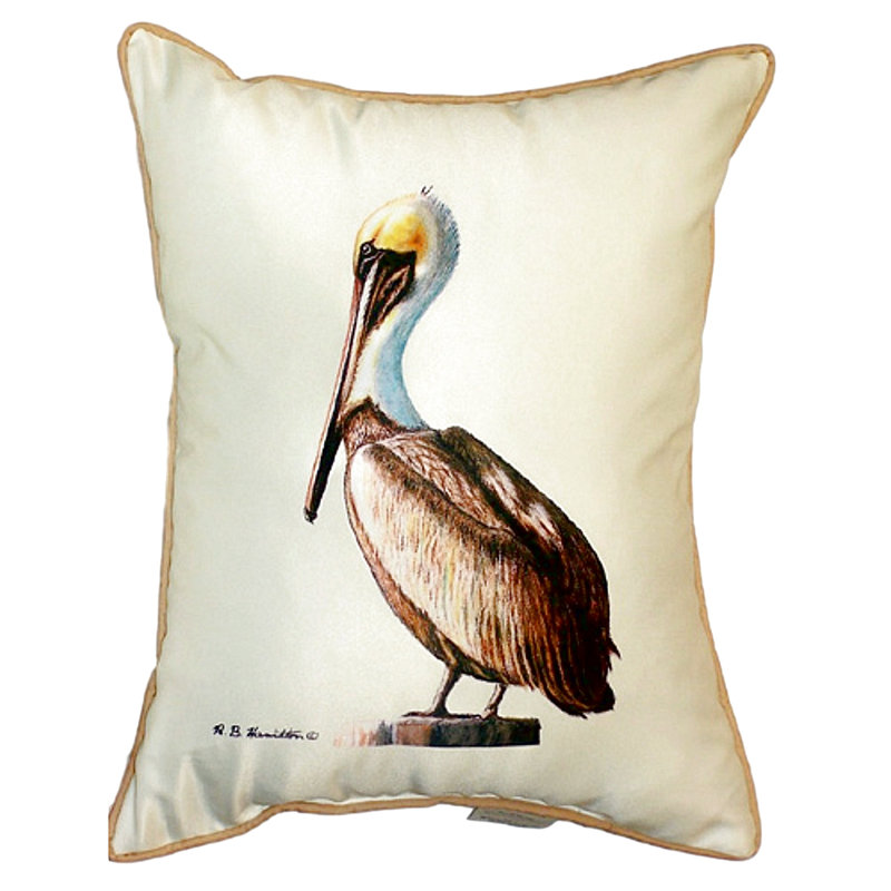 Housse et insert de coussin d'extérieur rectangulaire Pelican, Blanc, 24 po x 20 po