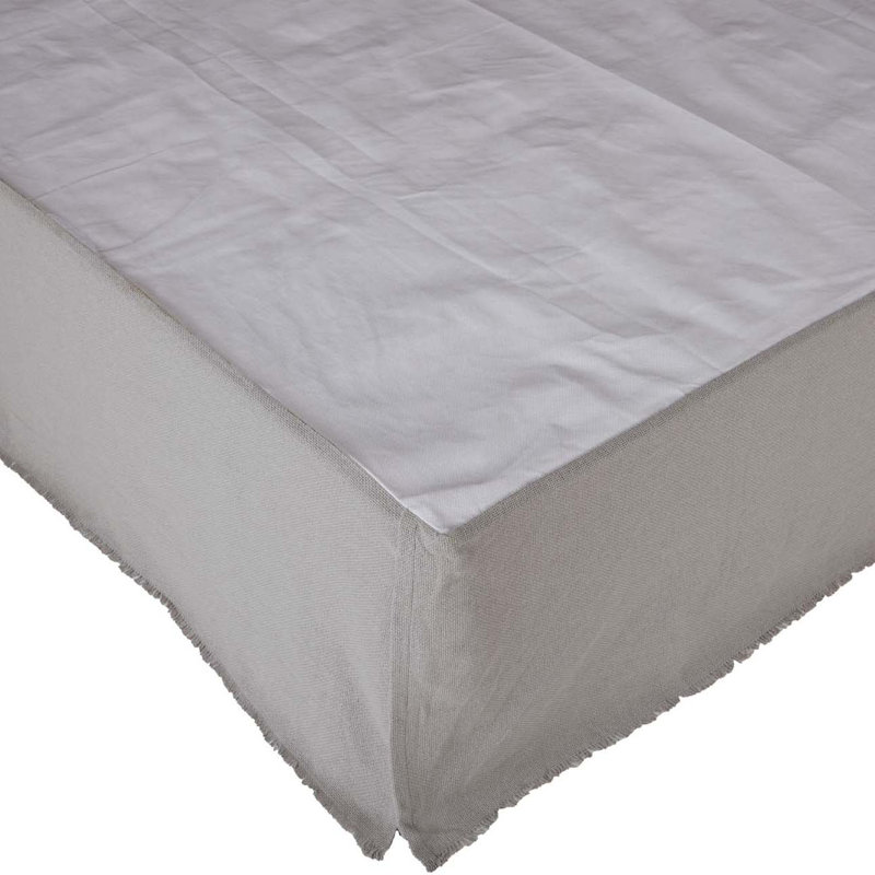 Jupe de lit Burlap Dove Grey, Très grand
