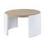 Table basse à 1 tiroir en chêne et blanc ultrabrillant
