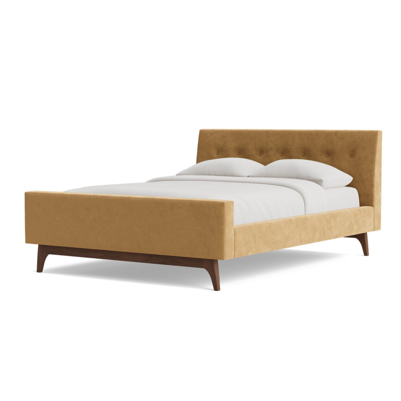 Tyler Bed, Full / Double, Performance Velvet - Nutmeg