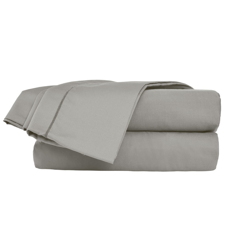 Supima 100% Cotton Standard Sheet Set, Limestone, King Sheet Set with 2 Pillowcases