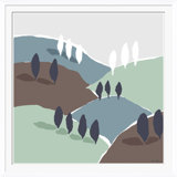 Mountain And Valley East, Neutral Giclee Print by Dana Gibson