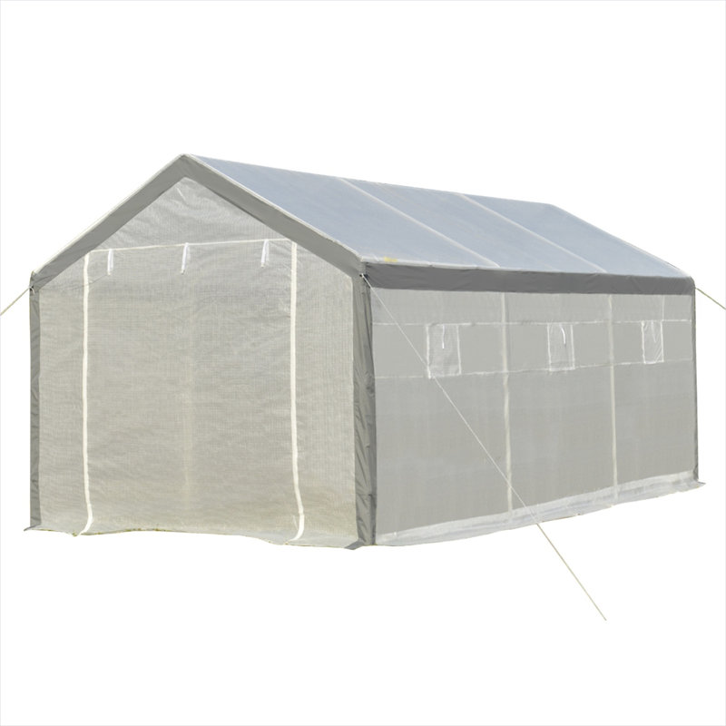 Serre blanche pour le jardinage toute l'année, abri de plantes portatif 20 x 10 x 9 pi