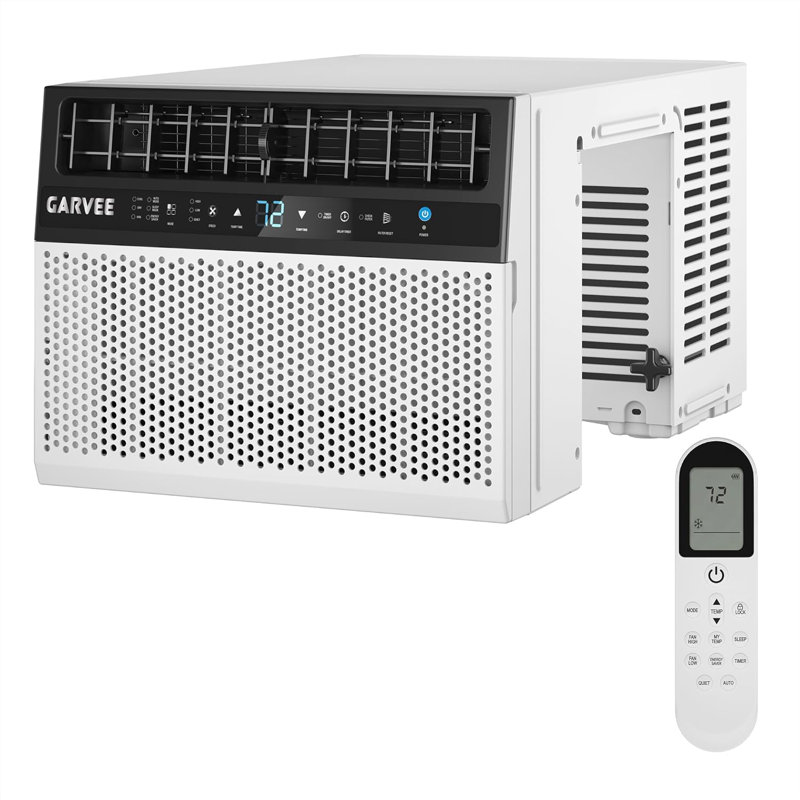 Climatiseur de fenêtre en U à fréquence fixe de 8 000 BTU, ultra silencieux, flexibilité de la fenêtre ouverte, télécommande, refroidissement de 350 pieds carrés, idéal pour la chambre à coucher, le salon et le bureau à domicile