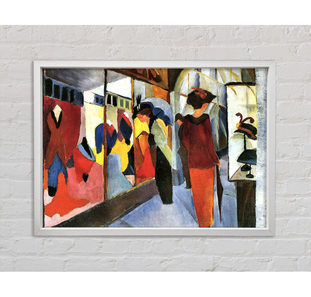 August Macke Fashion Store - Einzelne Bilderrahmen Kunstdrucke auf Leinwand