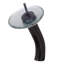 Lavabo de salle de bain circulaire en verre avec robinet argento-16539086