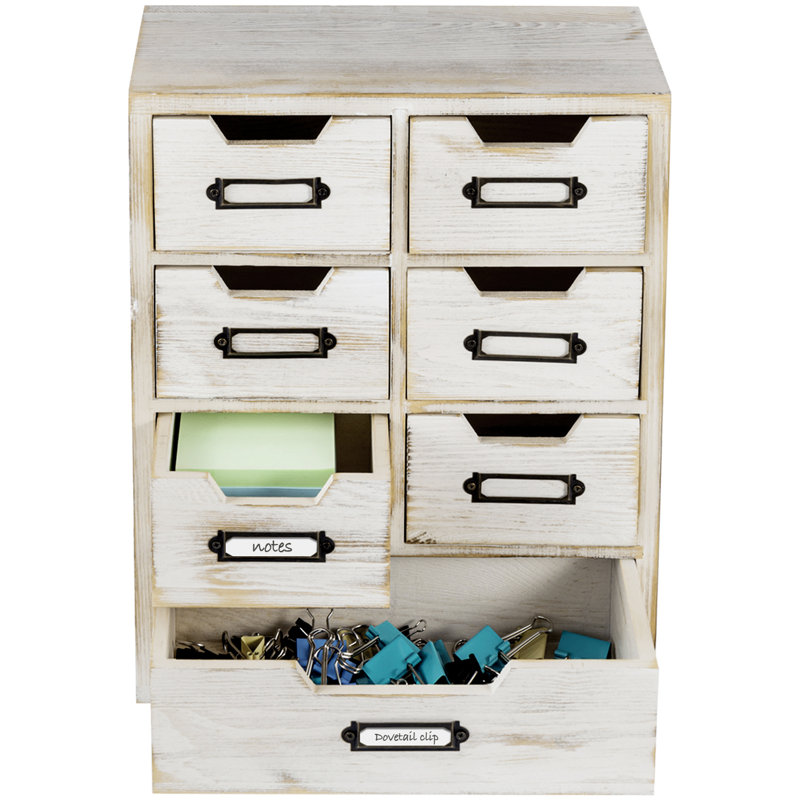 Wood Desk Organizer with Drawers