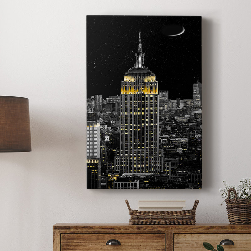 Nuit NY - Cavas enveloppés de galerie, H 36 po x l 24 po