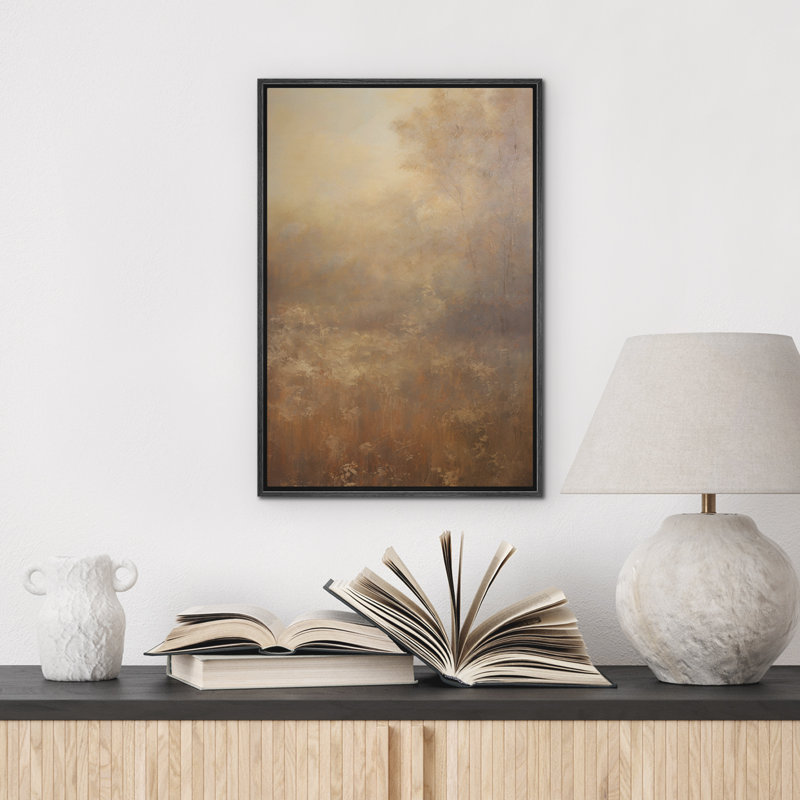 Automne, automne, brun, paysage, illustrations, rustique, campagne française, Noir, H 24 po x l 16 po