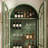 Modern Green Solid Wood Accent Cabinet