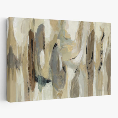 Fluidité neutre - abstrait beige noir brun