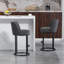 Ensemble de 2 tabourets de bar à hauteur de comptoir, tabourets de bar moderne avec dossier, tabourets de bar rembourrés en tissu de lin pour îlot de cuisine-749319265