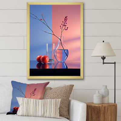 «Blue and Magenta Vase Still Life», reproduction d'art sur toile