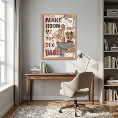 «Make Room At The Table», art rétro sur toile, collage de cuisine