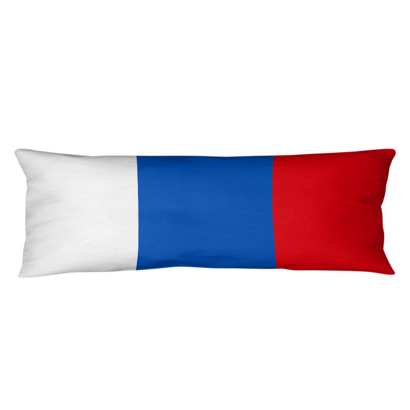 Polyester Medium Pillow, Blue Middle/Red, Aaru 