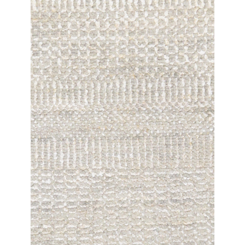 Hand-Knotted Wool/Silk Gray Area Rug, Ivory/Light Gray, Rectangle 10' x 14'