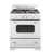 Unique Appliances Classic Retro 4 Piece Kitchen Appliance Package with Bottom Freezer Refrigerator 30'' Gas Freestanding Under Cabinet Range Hood