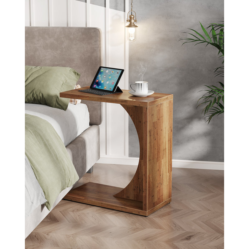 Tables de bout en bois manufacturé Heikki, Noyer brun