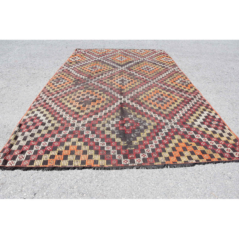Tapis neutre, tapis orange moderne, tapis turcs, tapis rétro, tapis bohème, kilim, tapis de sol, tapis de salon