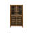 Cydne Modern Wood Display Cabinet, Dining Storage, Bookcase, Fully Assembled, Brown