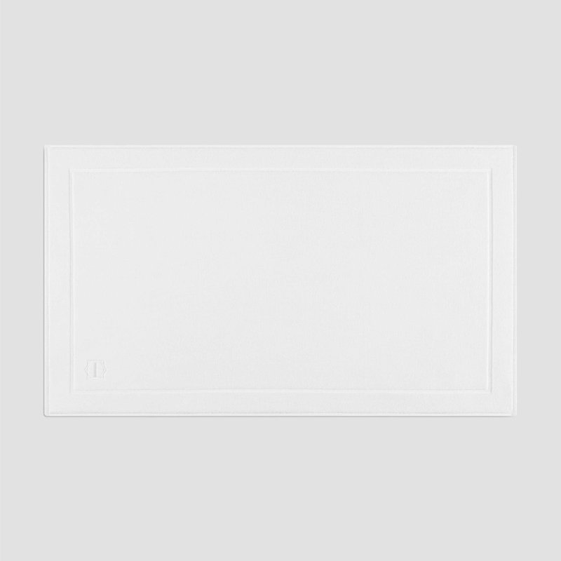 100% Cotton Rectangle Bath Mat, Single- 160" L x 63" W, White