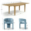 Ensemble de table de salle à manger extensible en placage de bois de 63" à 95" avec 6 fauteuils sculpturaux en velours-151953353