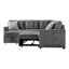 161" Wide Microfiber Symmetrical Sleeper Corner Sectional with Ottoman