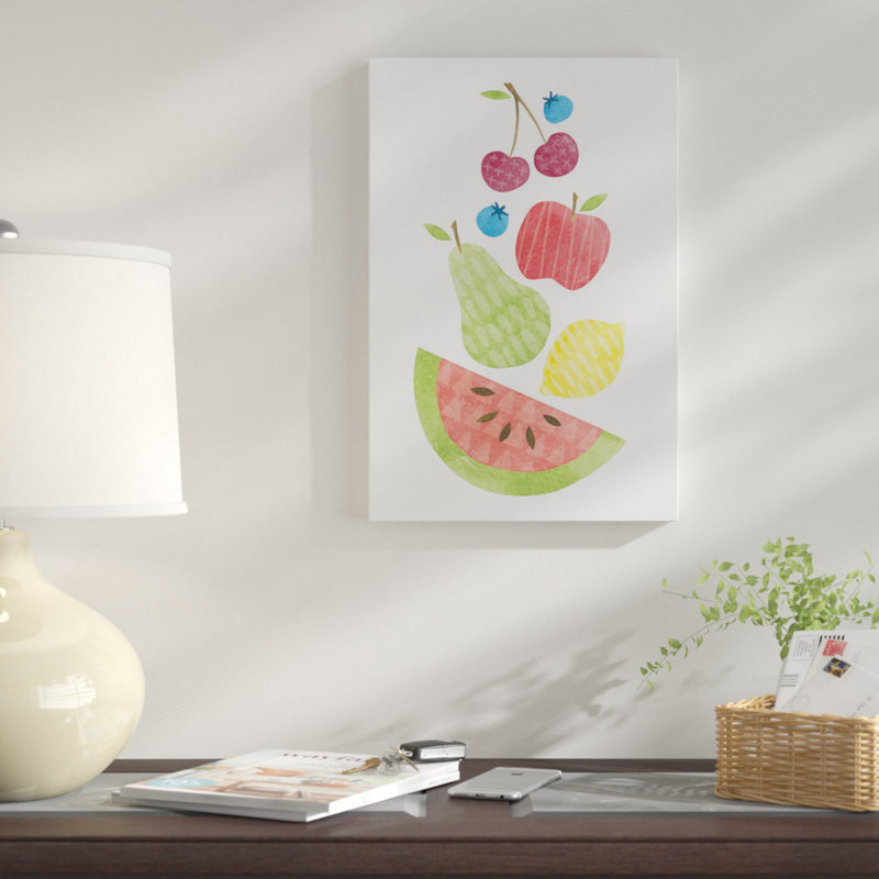 « funky fruit ii », impression sur toile, H 60 po x l 40po x P 1,5 po, Toile tendue, Mat Color