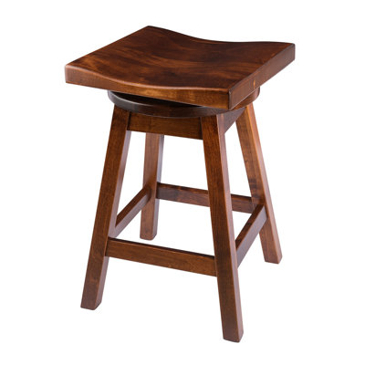 Campton Swivel Solid Wood Counter Stool