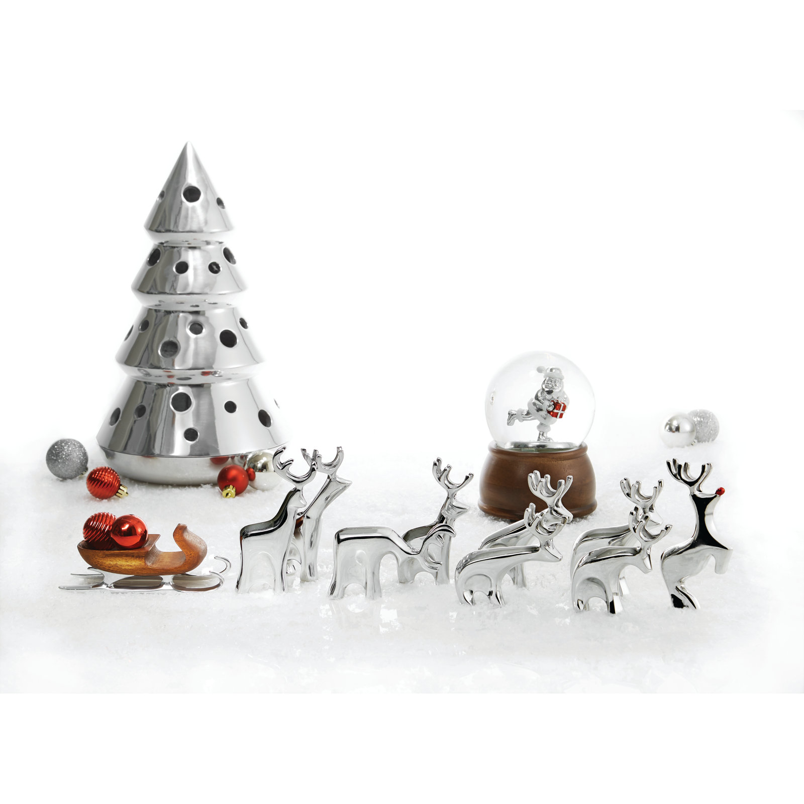 Nambé Holiday Gifts Mini Dasher Reindeer Set