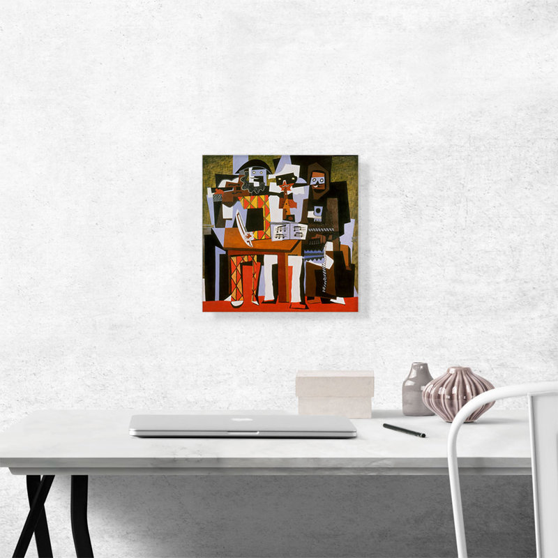 " Three Musicians 1921 " by Pablo Picasso, 12" H x 12" W x 1.5" D