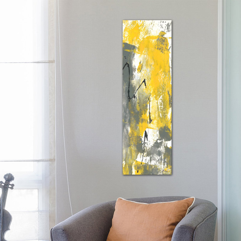 « gray mouvement iv », reproduction d’art sur toile, H 36 po x l 12 po x P 1,5 po