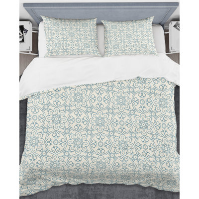 Traditional Twill Damask Duvet Cover