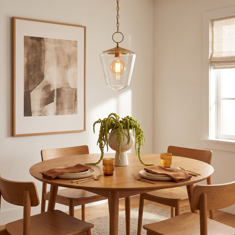 Massey 1 - Light Single Pendant, Aged Brass