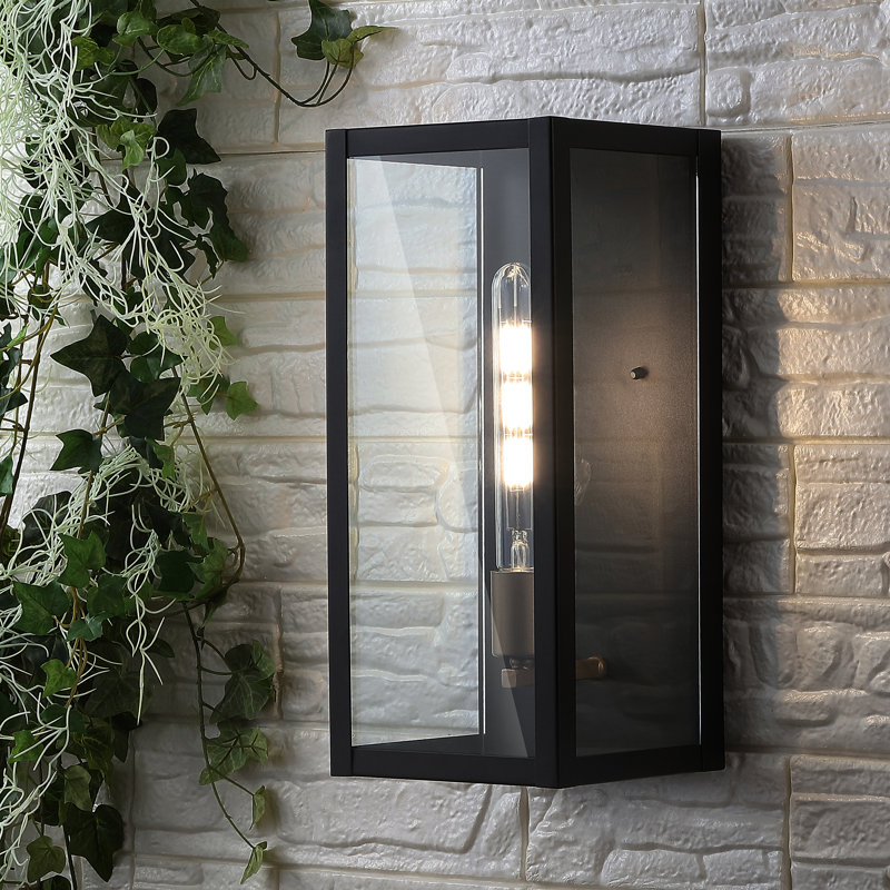 Applique murale d'extérieur câblée, H 16 po x l 7 po x P 7 po