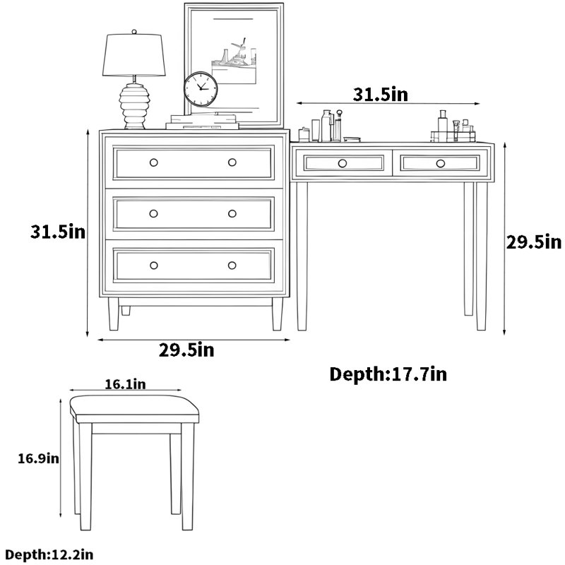 Commode de luxe rétro