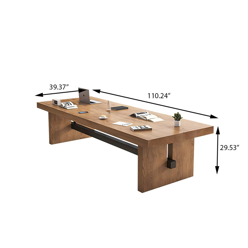 Table de conférence 110,24 po, H 29,53 po x L 110,24 po x l 39,37 po