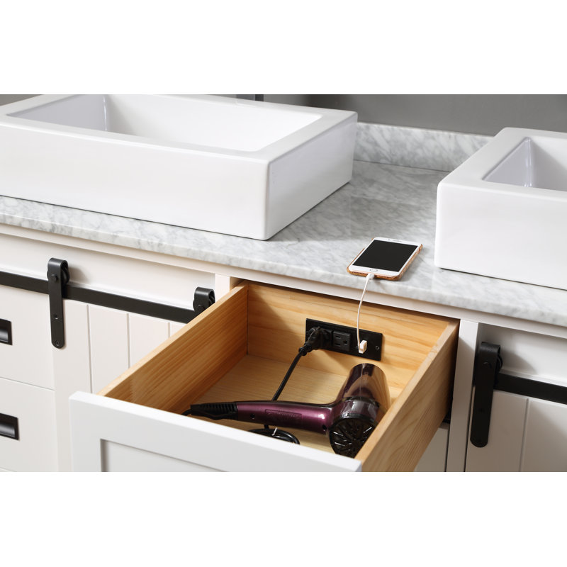 Meuble-lavabo double l 72 po x P 25 po x H 34 po Brend