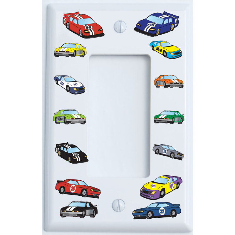 Plaque murale berçante Stock Race Car 1-Gang