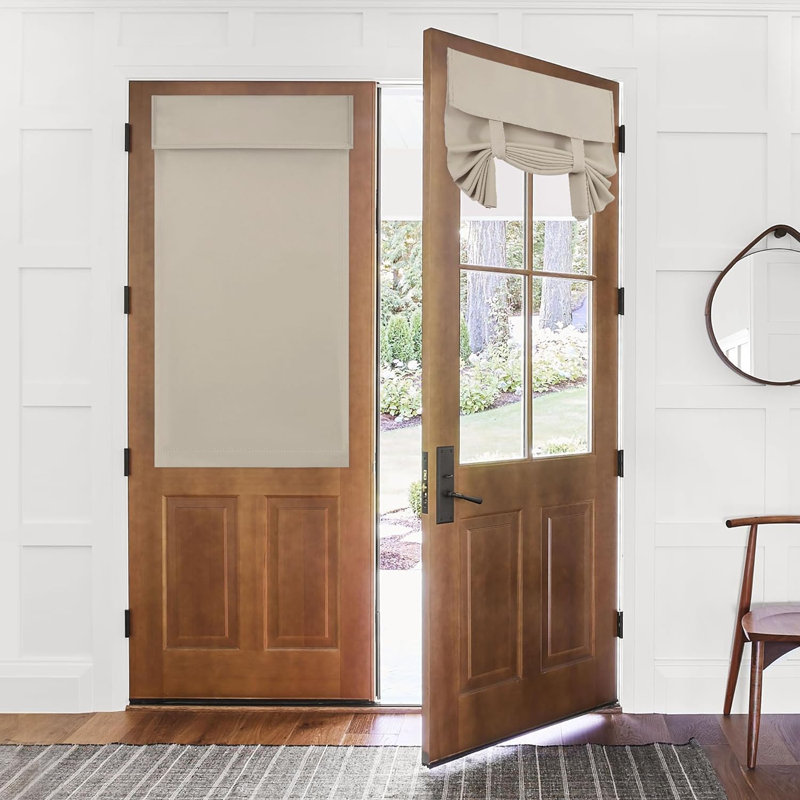 Oyannax Blackout Curtain Panel Pair, Beige, 26" W x 40" L