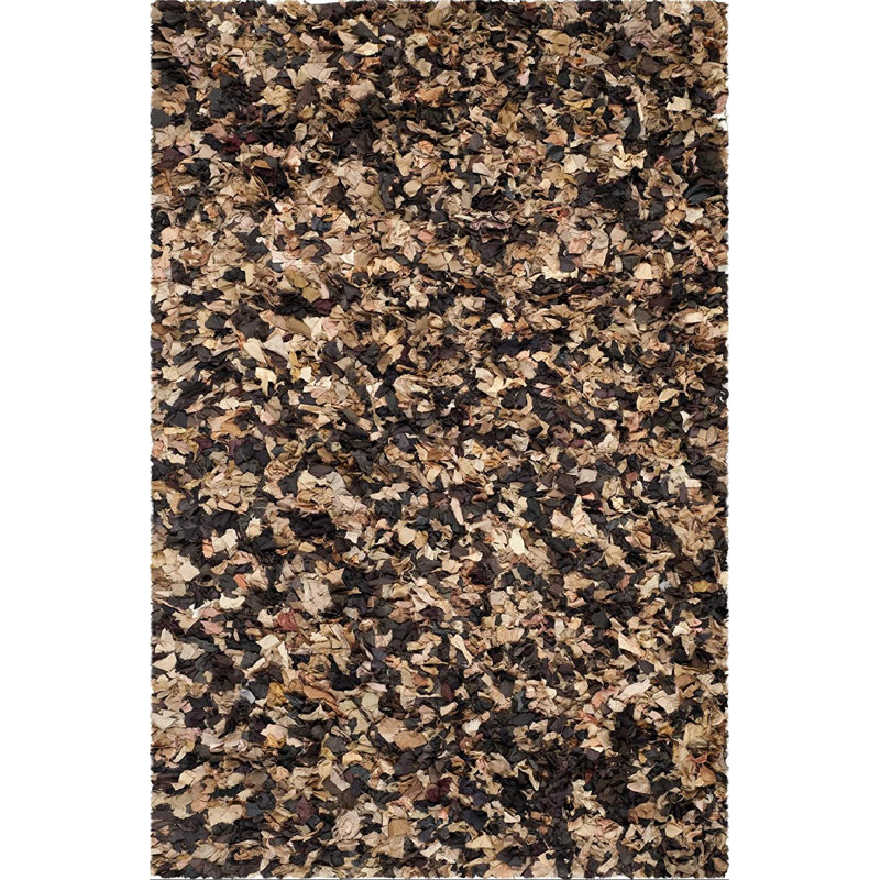 Tapis brun à poils longs Godsey, Rectangle 6 pi x 9 pi