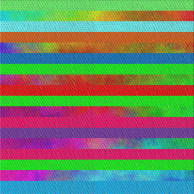 Tapis rayé rouge / vert / bleu Elloree