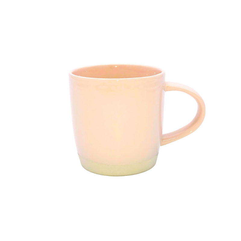 Canvas Home Shell Bisque Porcelain Coffee Mug 10oz, Soft Pink