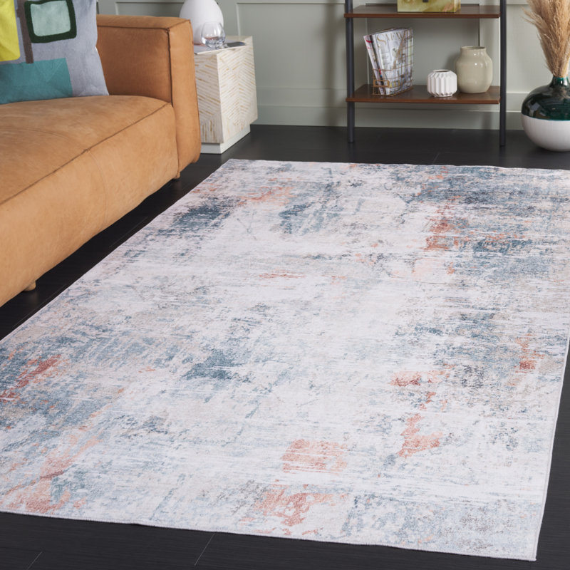 Swaraj Monica Performance Machine Washable Solid Color Rug, Rectangle 5' x 8'