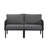 Posselli Modern Outdoor Conversation Set With Cushions And Glass-Top Table-950859587