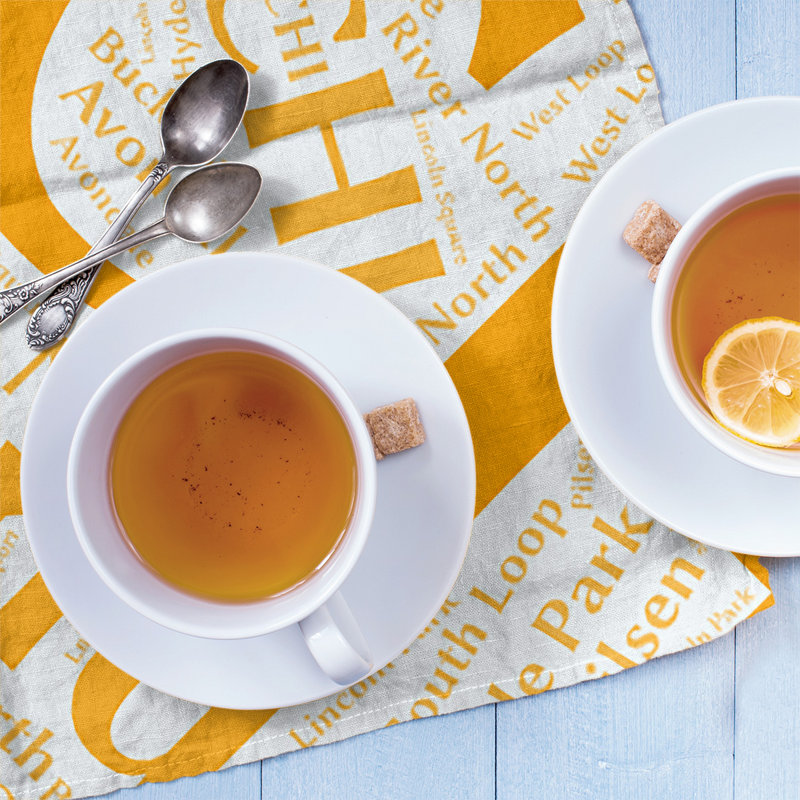 Cotton Tea Towel Kitchen Towel, Orange, Memphis
