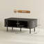HOMCOM Coffee Table with Storage, Slatted Coffee Table-1334533793