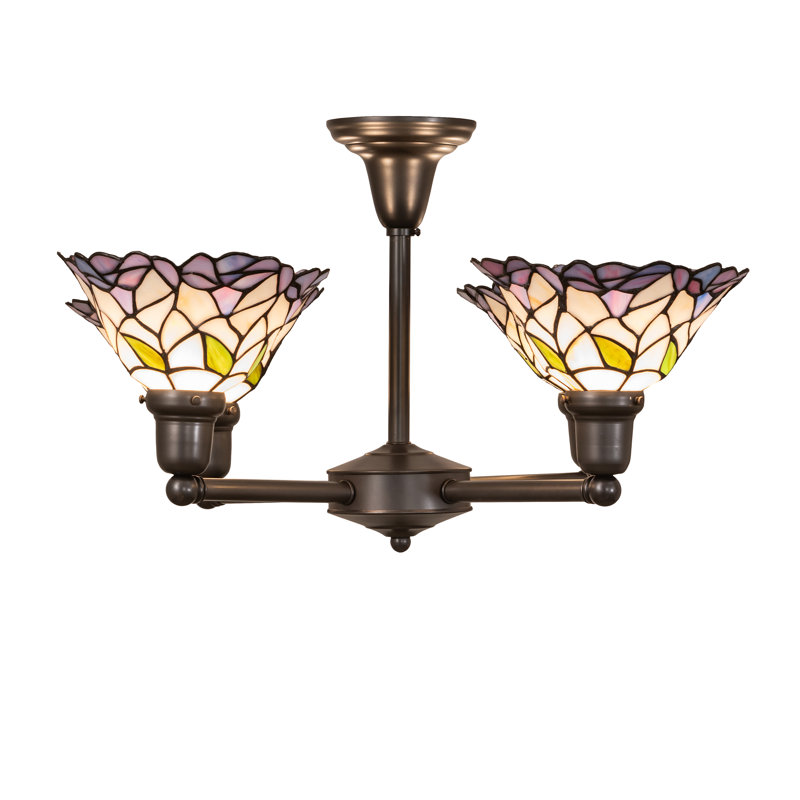 Lustre 4 lumières 28 "de large Bell Revival